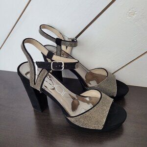 NEW Sugar Priscila2  Rhinestones Womens Block Heel Sandals 8M